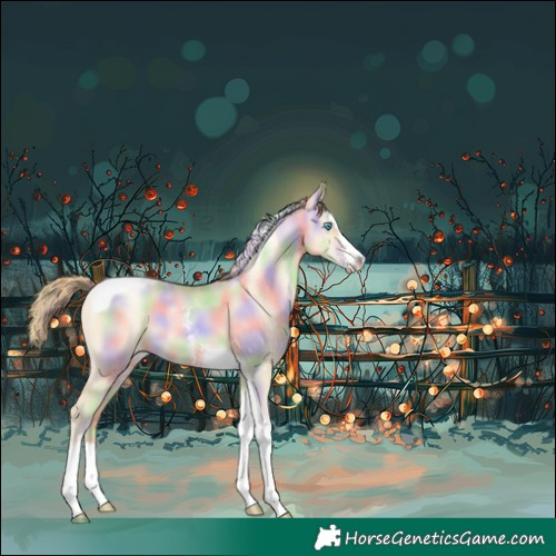 Horse Color:Nacre Buckskin Pearl Dun Sabino Splash Tobiano 