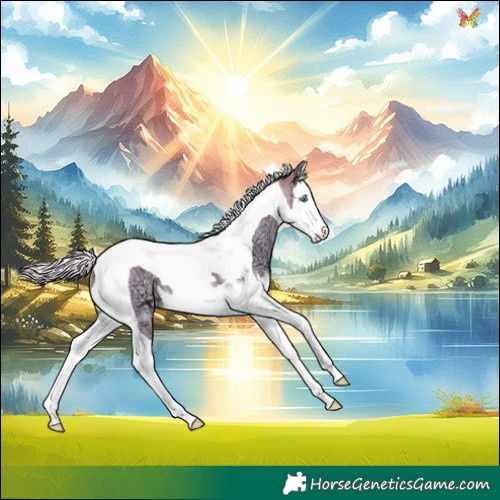 Horse Color:Watercolor Silver Sable Champagne Ice Dun Splash Tobiano Rabicano 