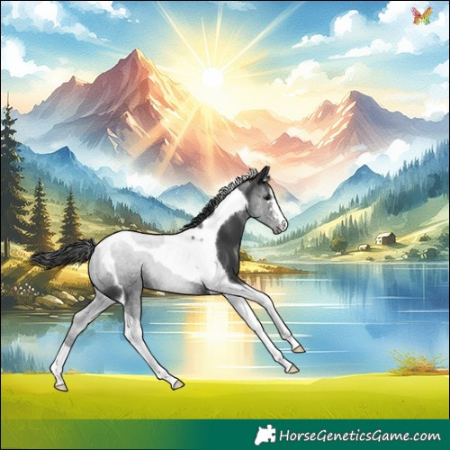 Horse Color:Black Mushroom Tobiano