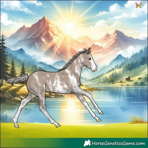 Horse Color:Silver Grullo Sabino Appaloosa