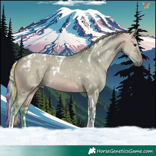 Horse Color:Painted Watercolor White Spotted Silver Brown Dun Tobiano 
