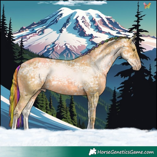 Horse Color:Painted Watercolor Gold Champagne Ice Tobiano 