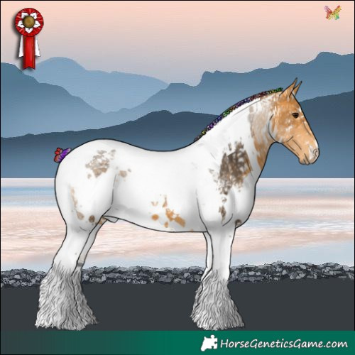 Horse Color:Painted White Spotted Buckskin Ice Tobiano 