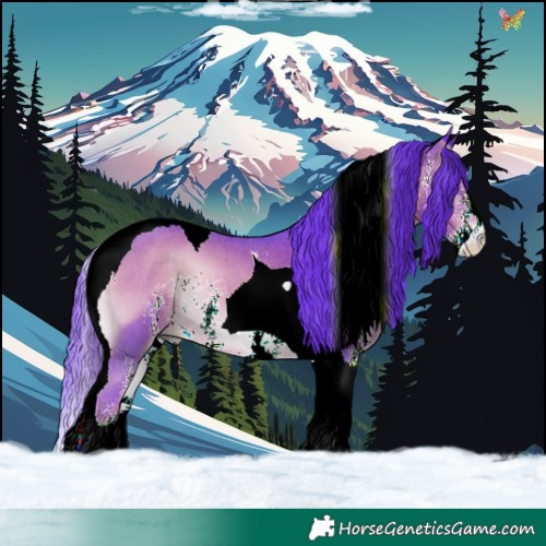 Horse Color:Watercolor Liver Red Onyx Sabino Tobiano 