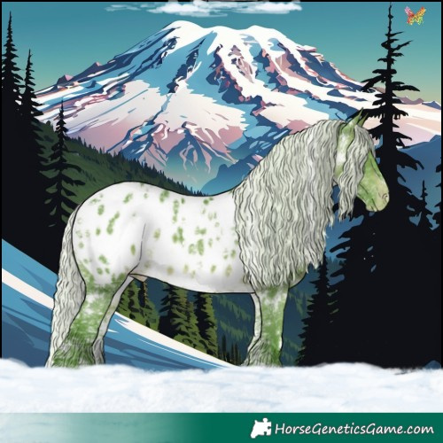 Horse Color:Watercolor White Spotted Chocolate Silver Brown Chinchilla Ice Blanket 