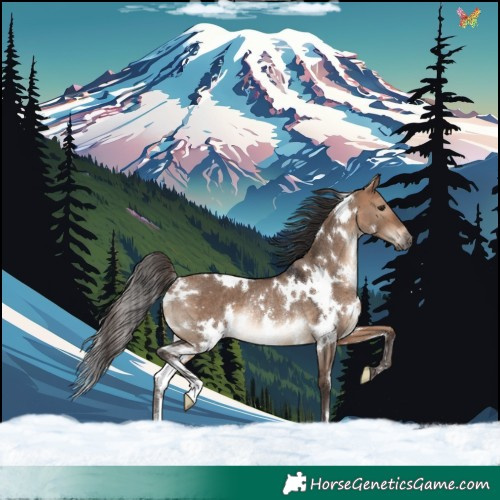 Horse Color:White Spotted Bay Dun Rabicano 