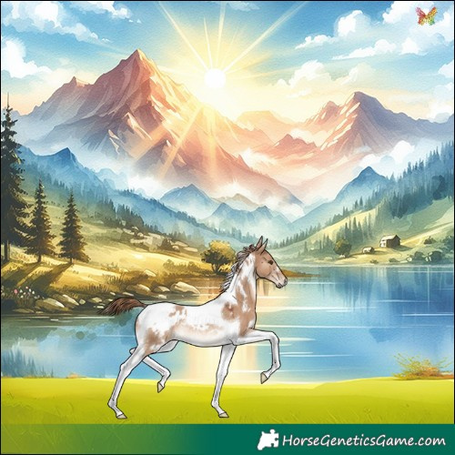 Horse Color:White Spotted Red Dun Tobiano Rabicano 