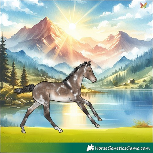 Horse Color:White Spotted Brown Dun Appaloosa Rabicano 