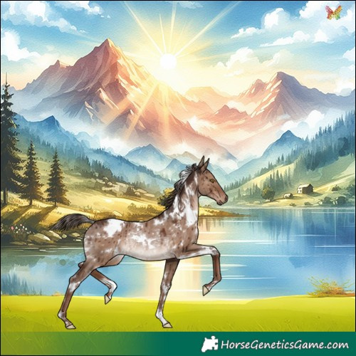 Horse Color:White Spotted Liver Red Dun Rabicano Brindle 