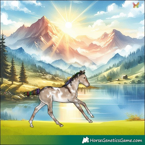 Horse Color:Painted White Spotted Liver Red Dun 