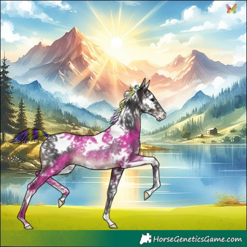 Horse Color:Painted Brown Splash Tobiano Rabicano 