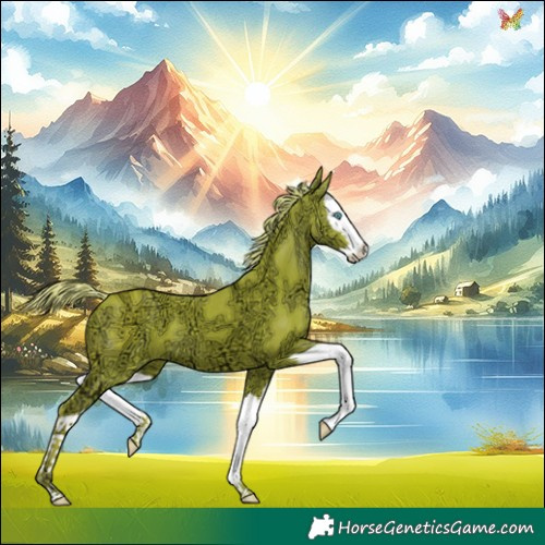 Horse Color:Watercolor Chestnut Ice Splash 