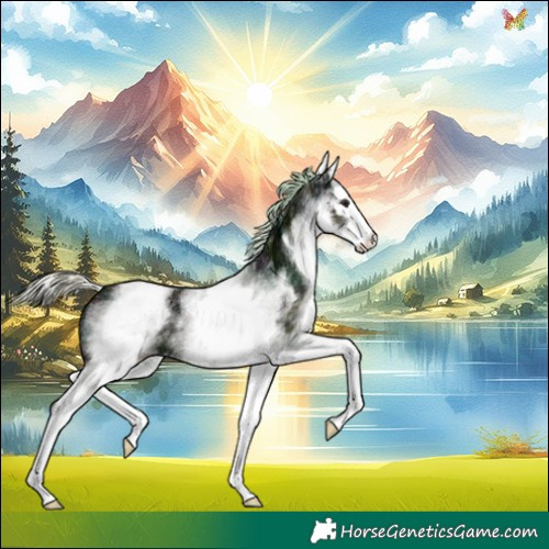Horse Color:White Spotted Midnight Silver Black Ice Splash 