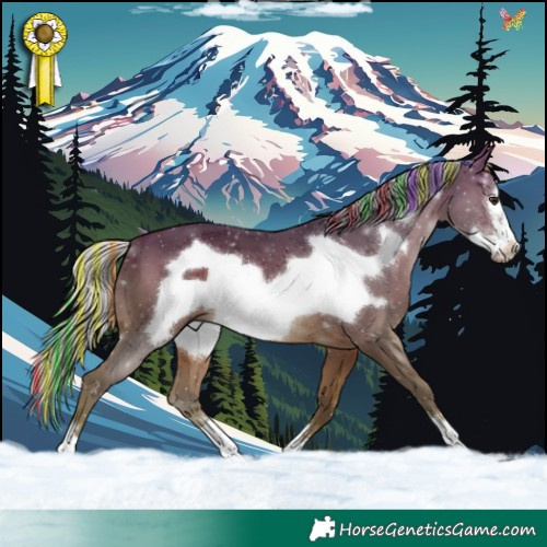 Horse Color:Painted Silver Brown Frame 