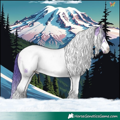 Horse Color:Watercolor Blue Onyx Ice Splash Tobiano Frame 