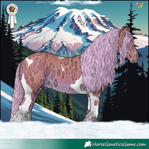 Horse Color:Watercolor Chocolate Palomino Ice Tobiano 