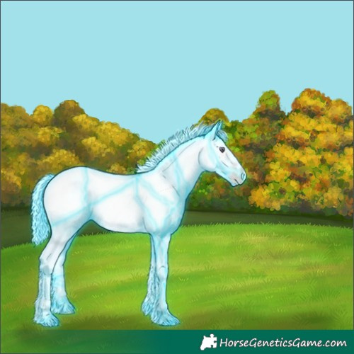 Horse Color:Thunderstruck White Spotted Gold Champagne Chinchilla Onyx