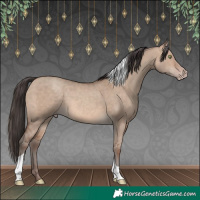 Horse Color:Sable Champagne Dun Tobiano 