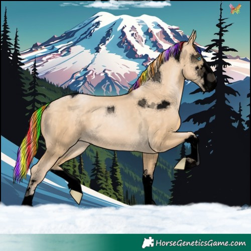Horse Color:Void Painted Silver Buckskin Pearl