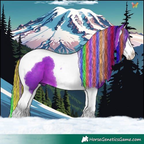 Horse Color:Painted Watercolor Liver Chestnut Splash Tobiano