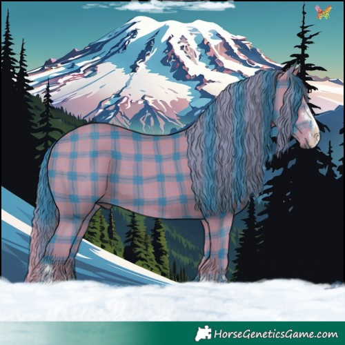 Horse Color:Watercolor Plaid  Black 