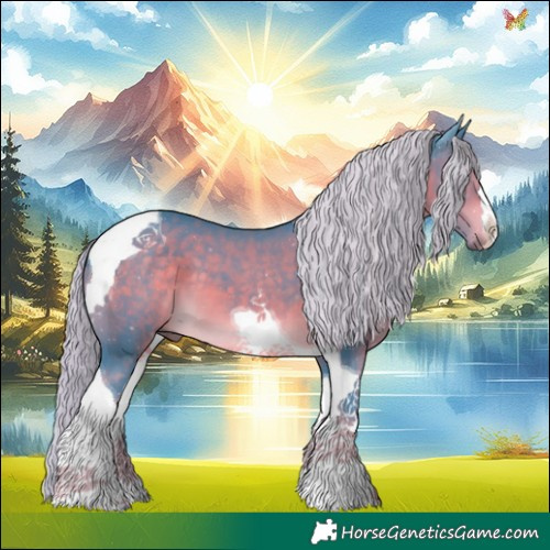 Horse Color:Watercolor Chocolate Palomino Tobiano 