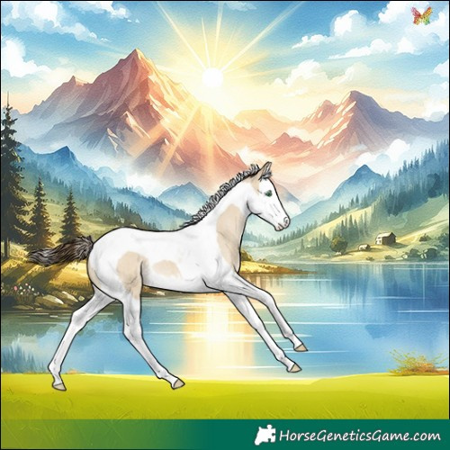 Horse Color:Classic Cream Champagne Roan Dun Splash Tobiano