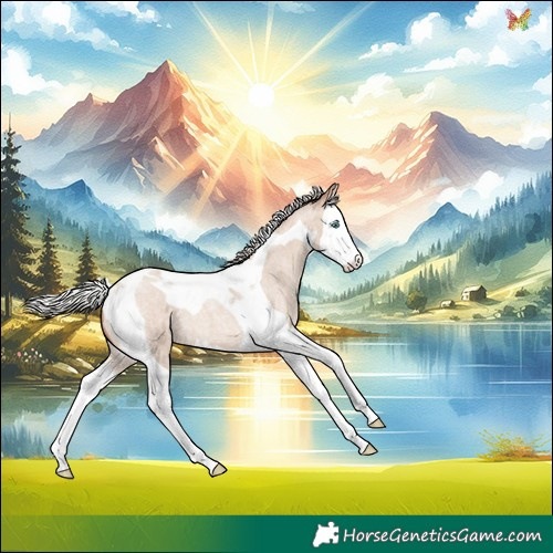 Horse Color:Silver Sable Champagne Roan Dun Splash Tobiano