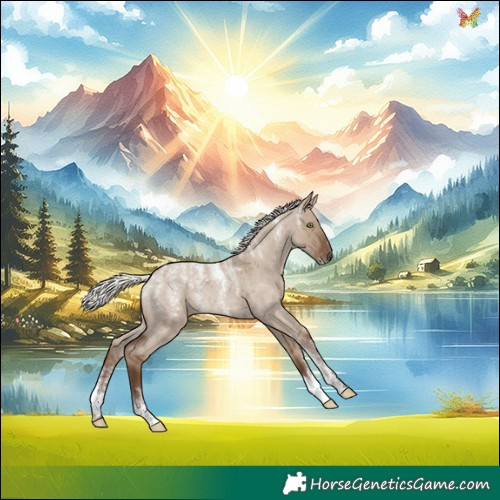 Horse Color:Powder White Silver Grullo Roan Rabicano 