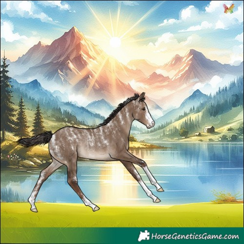 Horse Color:Powder White Liver Red Dun Rabicano 