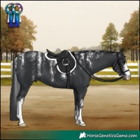 Horse Color:Powder White Black 