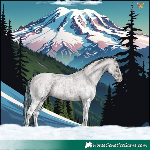 Horse Color:Watercolor White Spotted Classic Champagne Roan Dun and Painted White Spotted Grullo Ice Roan Rabicano