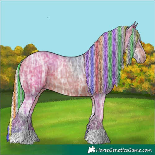 Horse Color:Painted Watercolor Silver Bay Ice