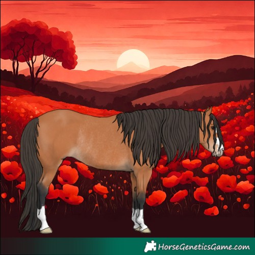 Horse Color:Bay Rabicano 