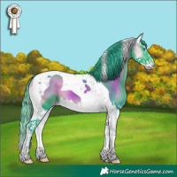 Horse Color:Watercolor Smoky Blue Onyx Splash Tobiano 