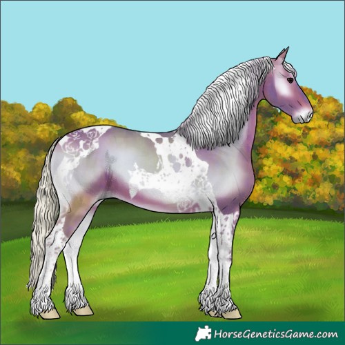 Horse Color:Watercolor Silver Brown Onyx Tobiano 