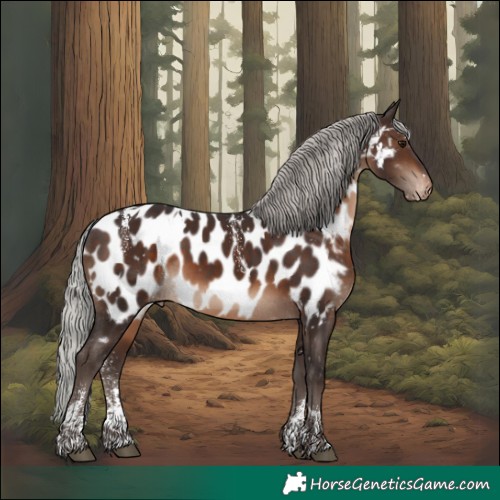 Horse Color:Powder White White Spotted Silver Brown Appaloosa Rabicano 