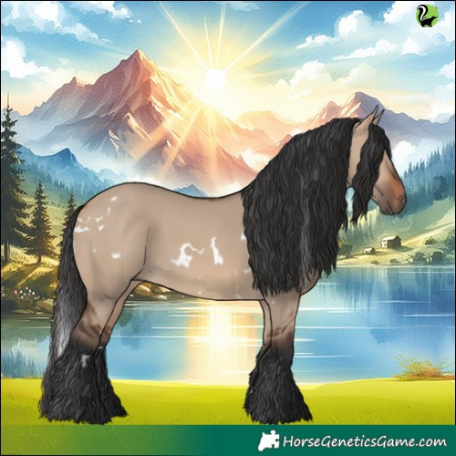Horse Color:White Spotted Brown Dun