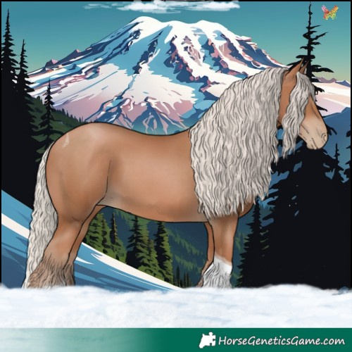 Horse Color:Silver Black Pearl Tobiano 