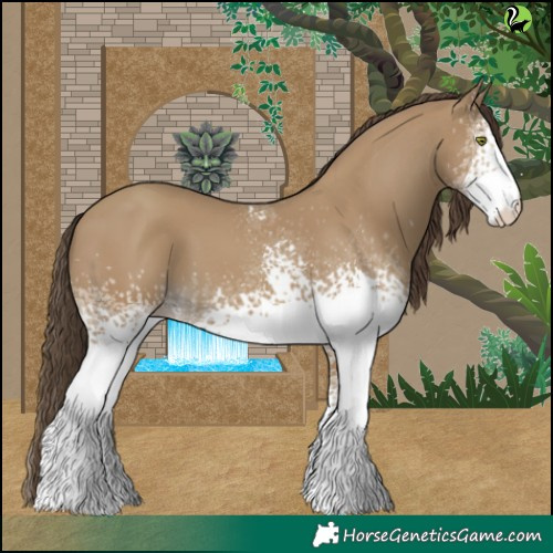 Horse Color:White Spotted Classic Cream Champagne 