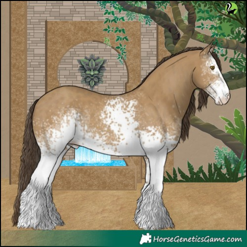 Horse Color:White Spotted Classic Cream Champagne 