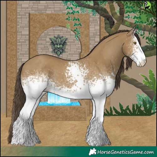 Horse Color:White Spotted Classic Cream Champagne