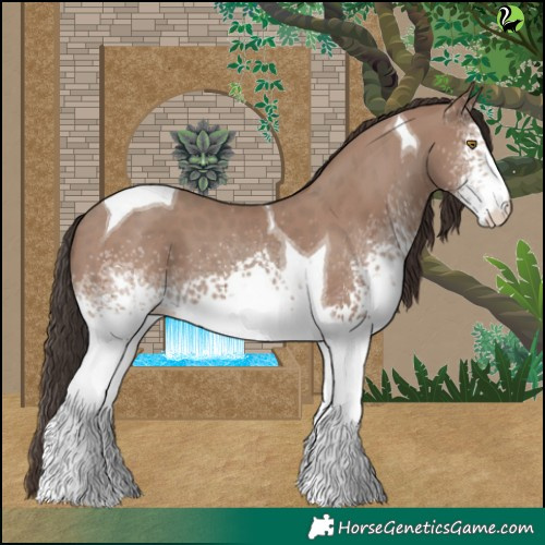 Horse Color:White Spotted Classic Champagne Tobiano 