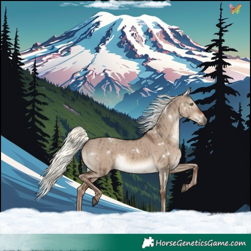 Horse Color:White Spotted Liver Red Dun Mushroom Rabicano Brindle 