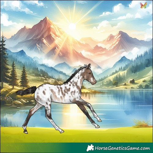 Horse Color:White Spotted Brown Dun Appaloosa Rabicano 