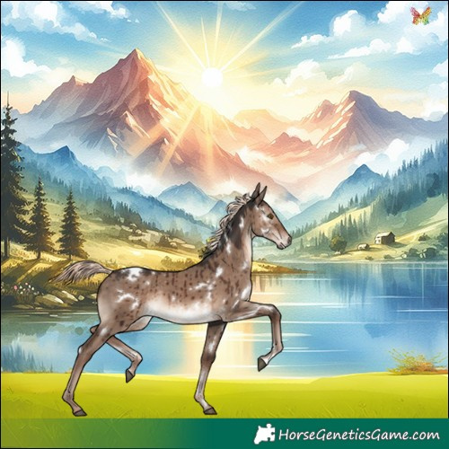 Horse Color:White Spotted Liver Red Dun Mushroom Rabicano Brindle 