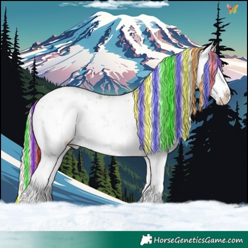 Horse Color:Painted Chocolate Palomino Ice Sabino 