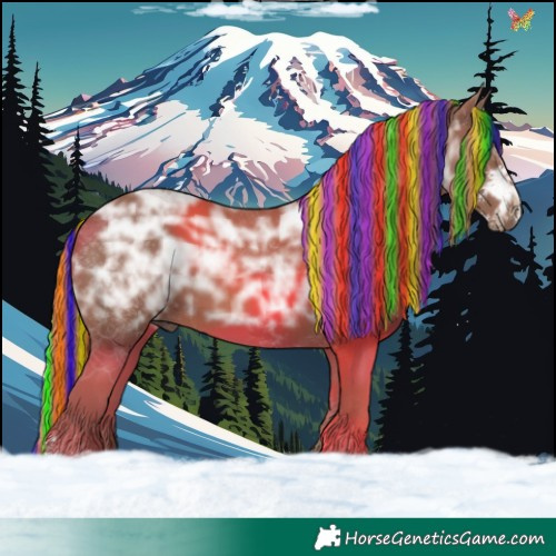 Horse Color:Painted Chestnut Ice Sabino 