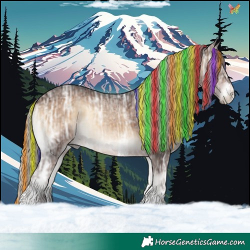 Horse Color:Painted White Spotted Silver Brown Ice Onyx 