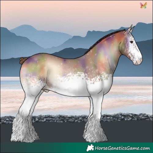 Horse Color:Nacre White Spotted Red Onyx 